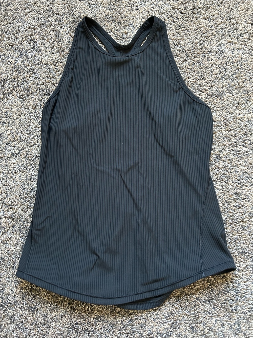 lululemon athletica Black Ribbed Racerback Tank